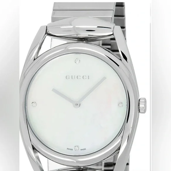 NEW in Box GUCCI Quiet Luxury Crystal Mother-of-Pearl Watch w Authenticity Cert. - Picture 12 of 12